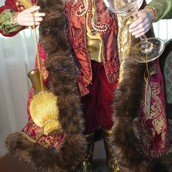 Mark Roberts 26" Holiday Santa THE WINE LOVER 2015 W/tags. Wine Bottle and glass - Picture 7 of 16